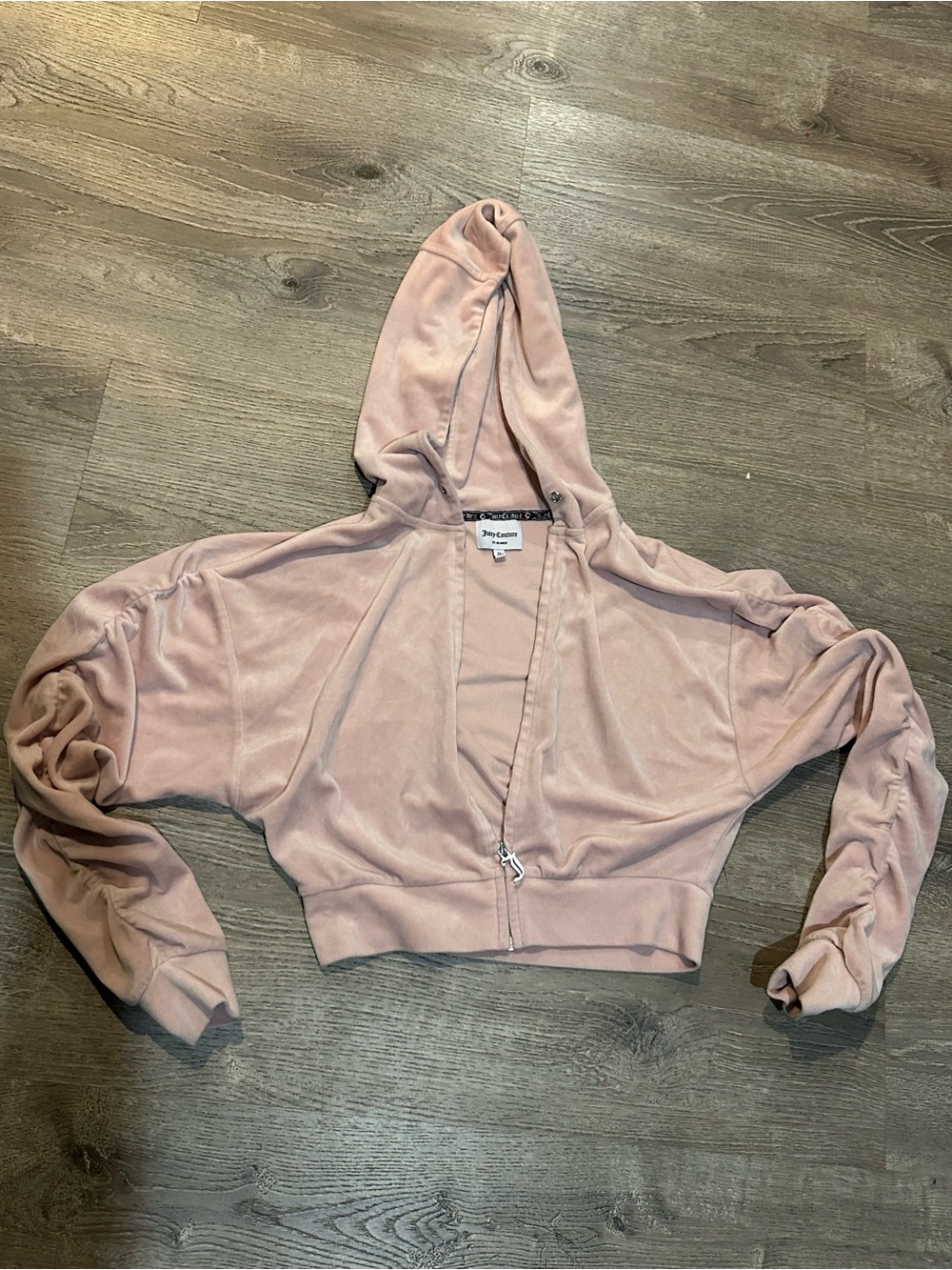 Juicy Couture Velour Zip-Up Hoodie Y2K Pink Size M